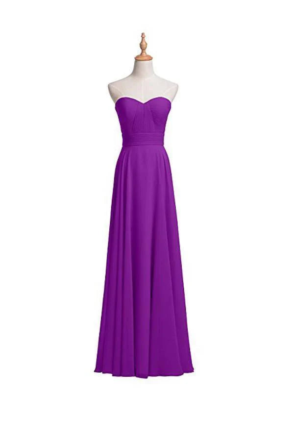 A-line Chiffon Floor Length Bridesmaid Dress
