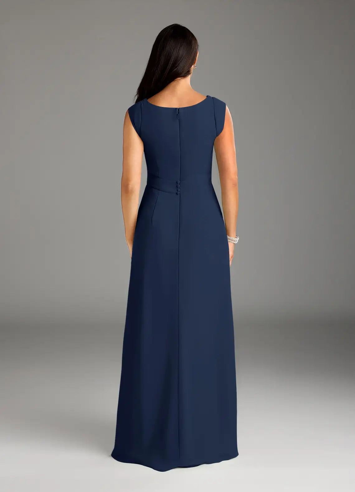 A-Line Lace Chiffon Dark Navy formal dresses evening dress Mother of the Bride Dresses