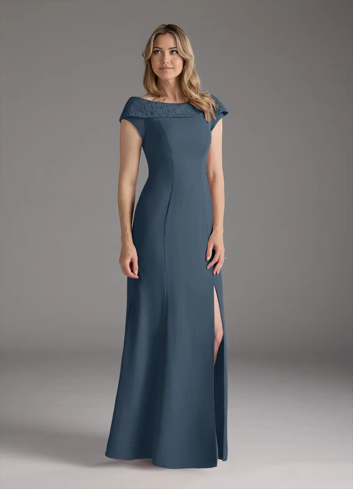 A-Line Boatneck Lace Chiffon formal dresses evening dress Mother of the Bride Dresses