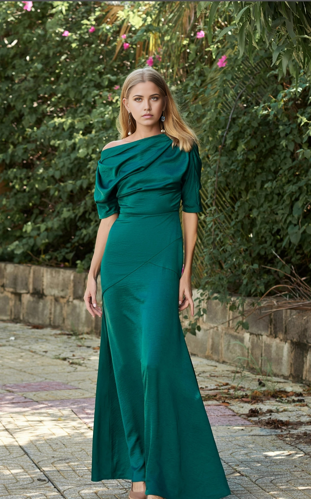 A-line Asymmetric Neckline Short Sleeve Cocktail Dress Bridesmaid Dress Formal Dresses for Wedding Guest Mother of the Bride Dresses