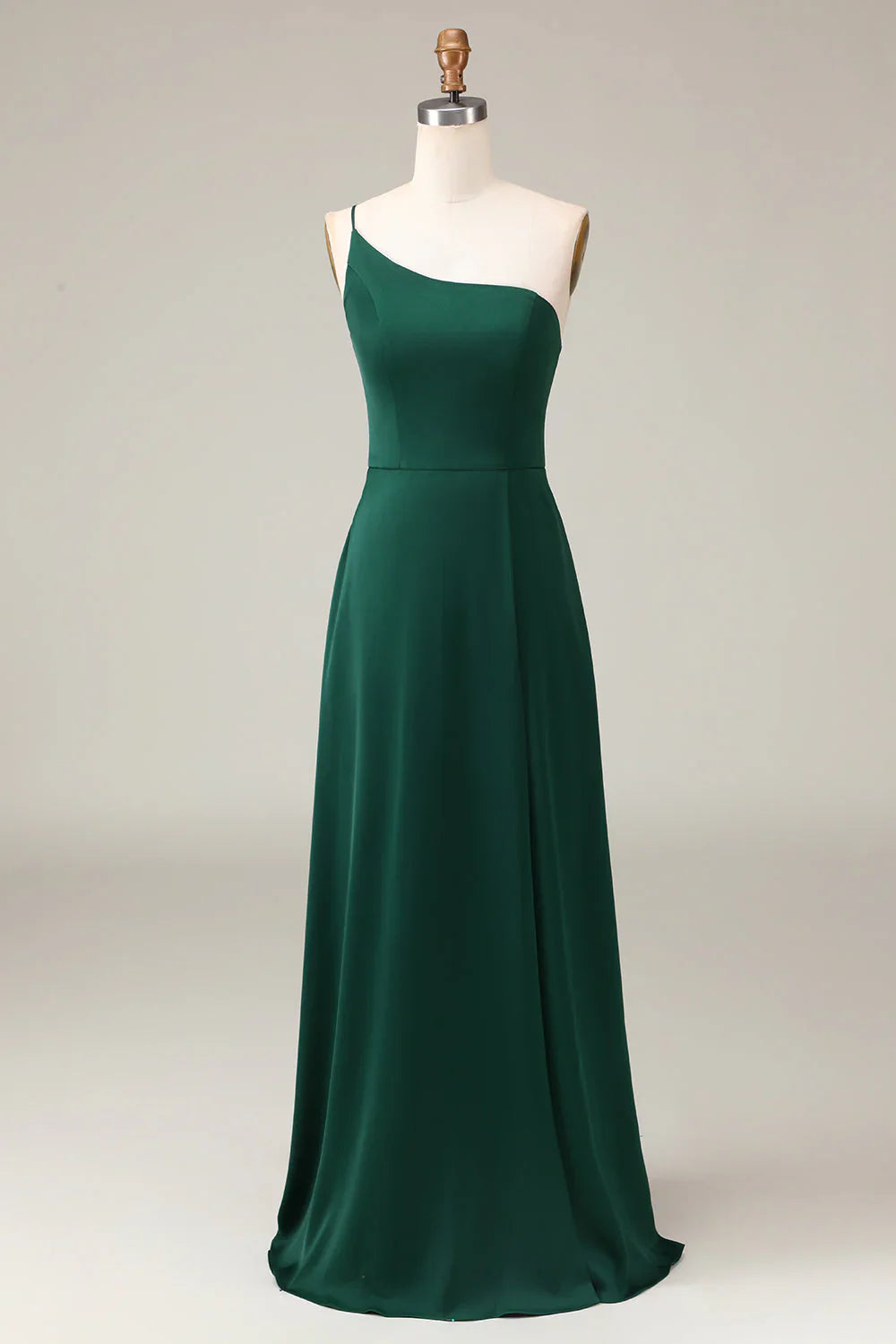 A-line Chiffon One Shoulder Floor Length Bridesmaid Dress