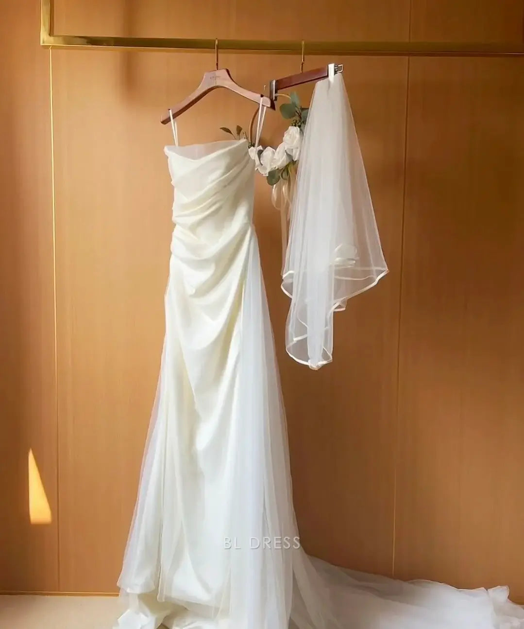 A Line Spaghetti Straps Ivory formal dresses Bridesmaid Dresses evening gown Prom Dress