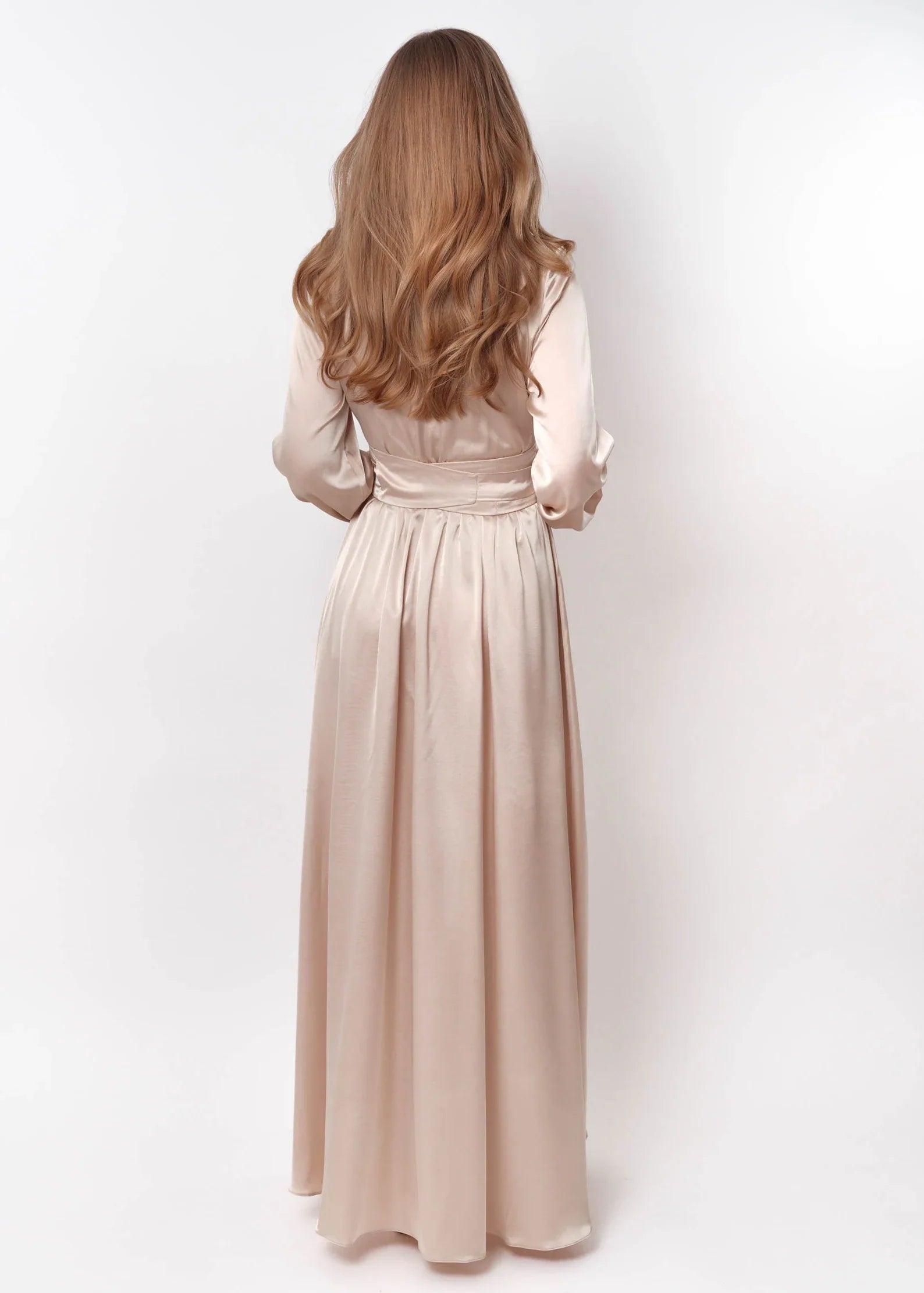 A-line Crew Neck Long Sleeve Bridesmaid Dress Formal Dresses for Wedding Guest Cocktail Dress Mother of the Bride Dresses