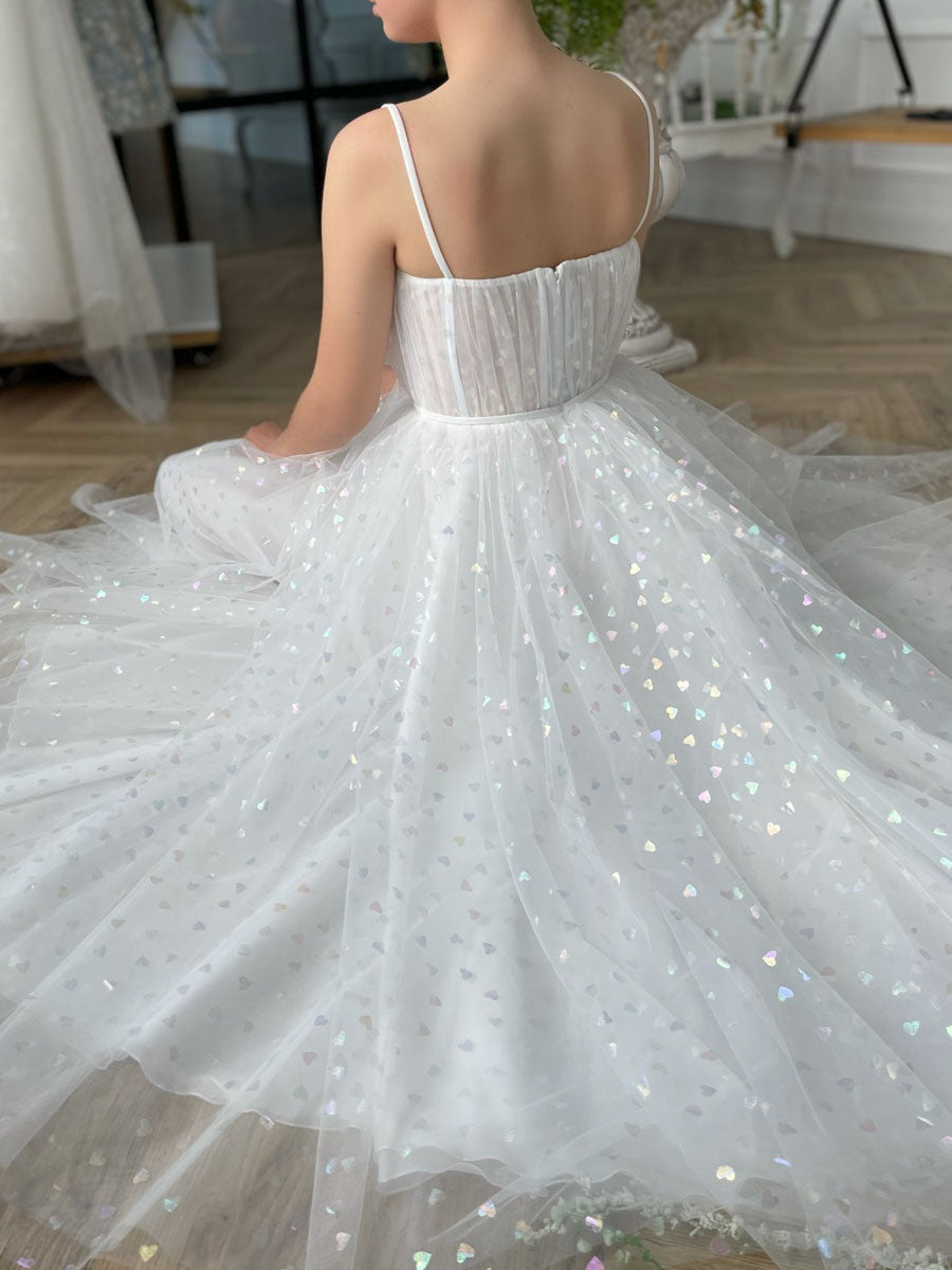 White tulle short prom dress. white cocktail dress