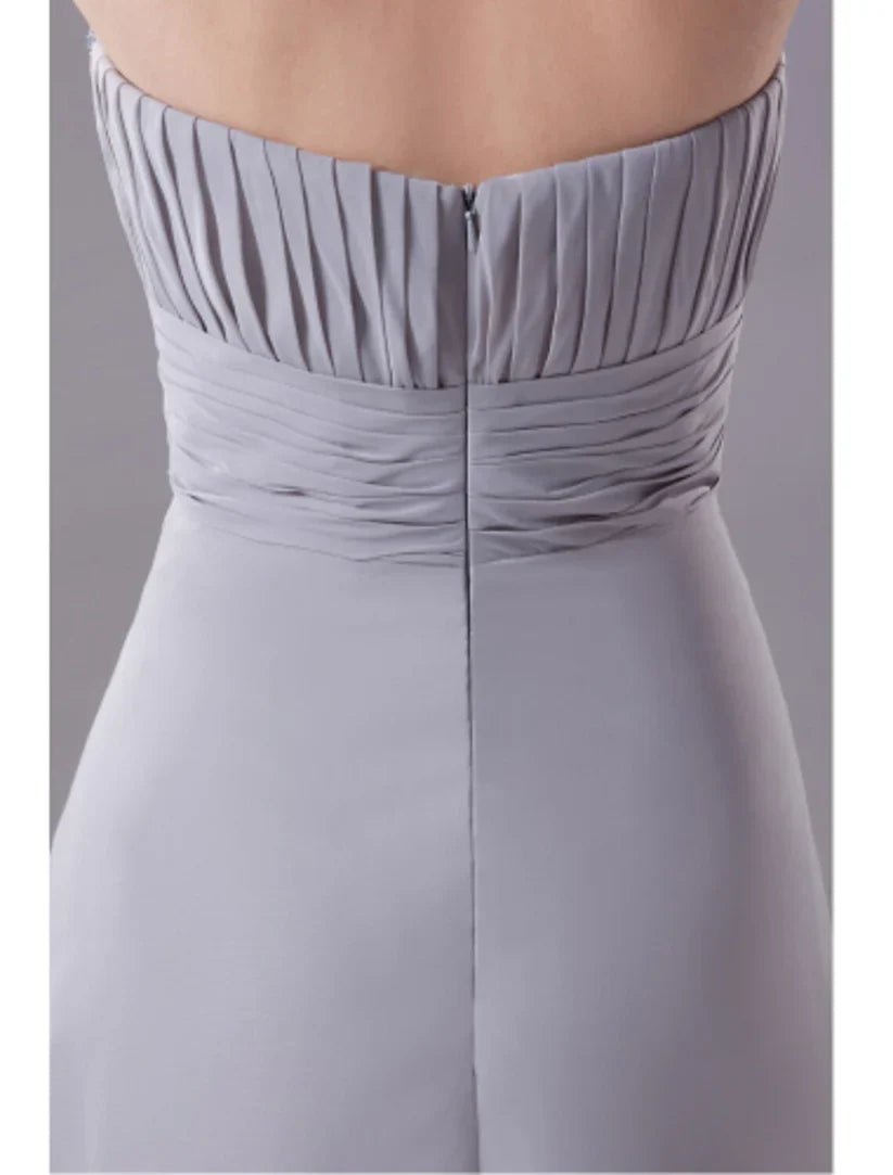 A-Line Mother of the Bride Dress Convertible Dress Strapless Floor Length Chiffon Sleeveless No with Beading Draping