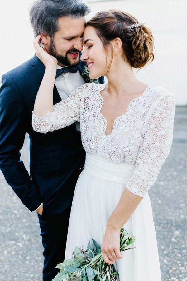 A Line Spaghetti Straps Tulle Wedding Dresses Appliqued Bridal Dresses TN190