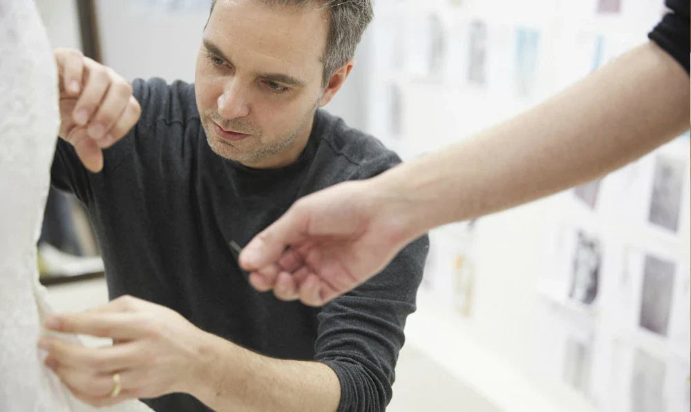 A Line High Neck Wedding Dress Long Sleeve Appliques Lace Beads