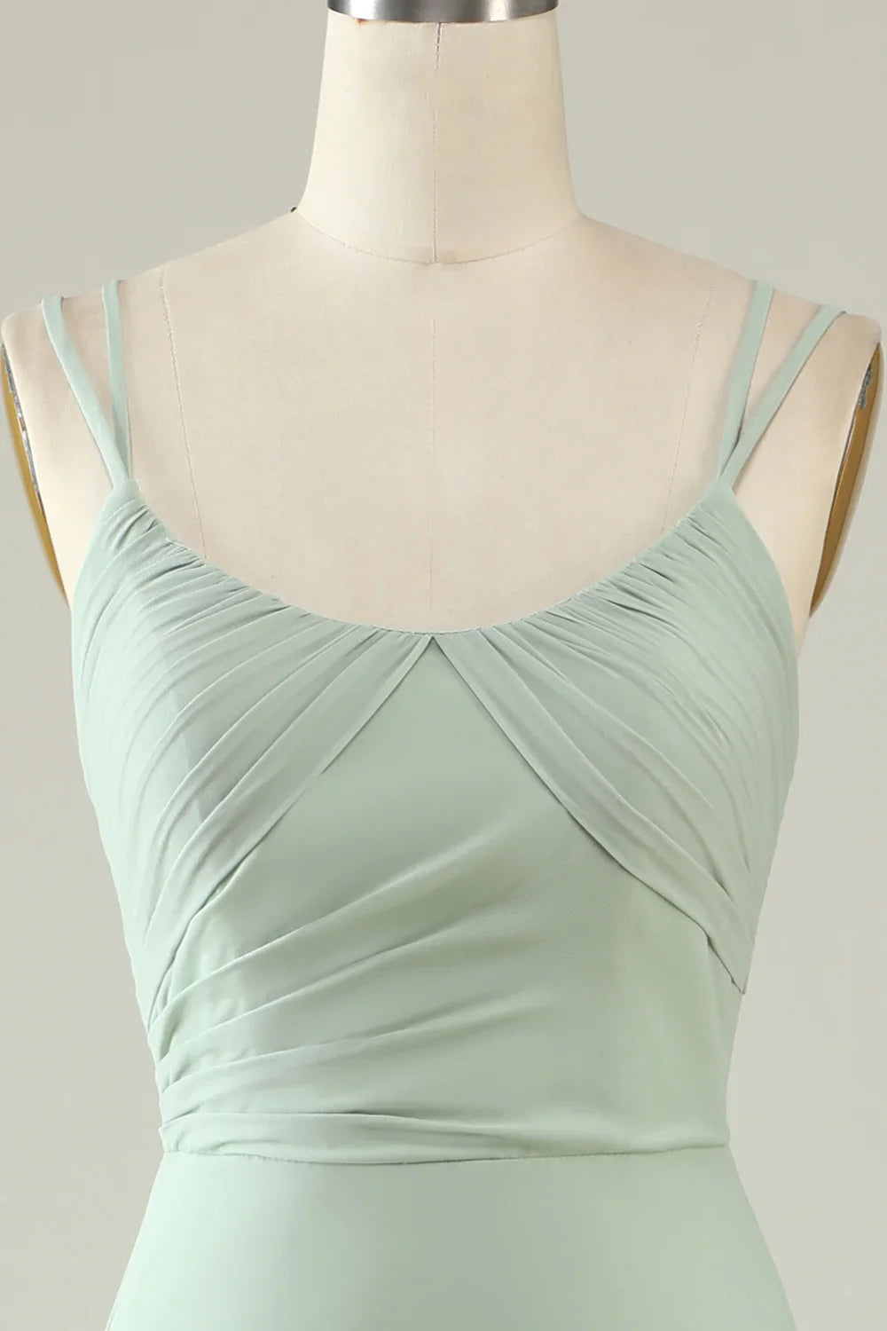 A-Line Mermaid Draped Bridesmaid Dress