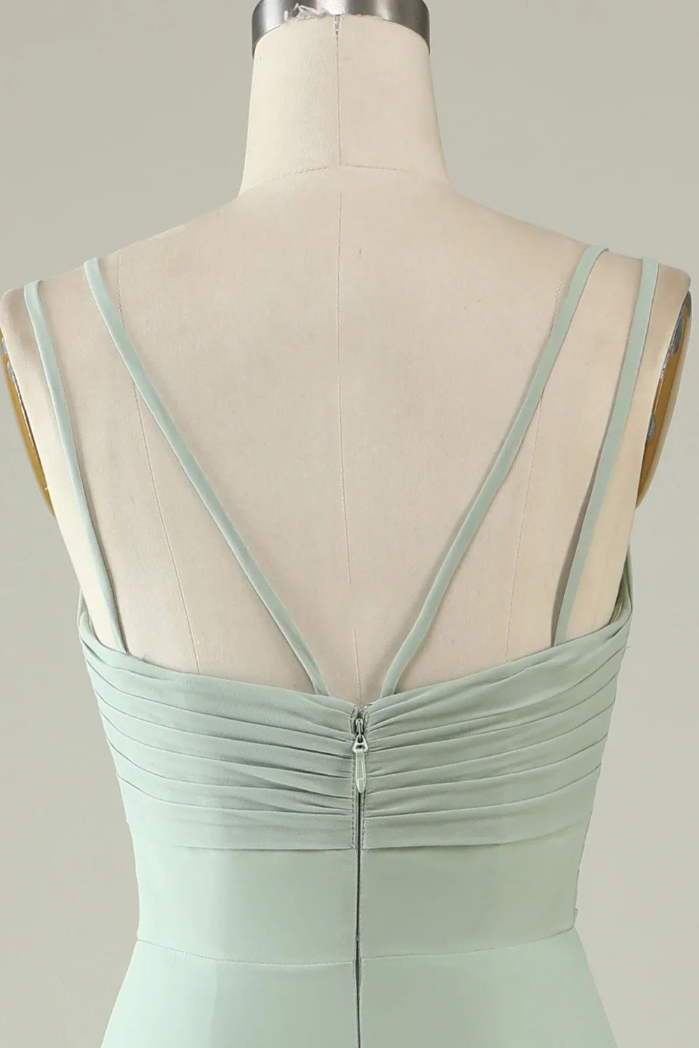 A-Line Mermaid Draped Bridesmaid Dress