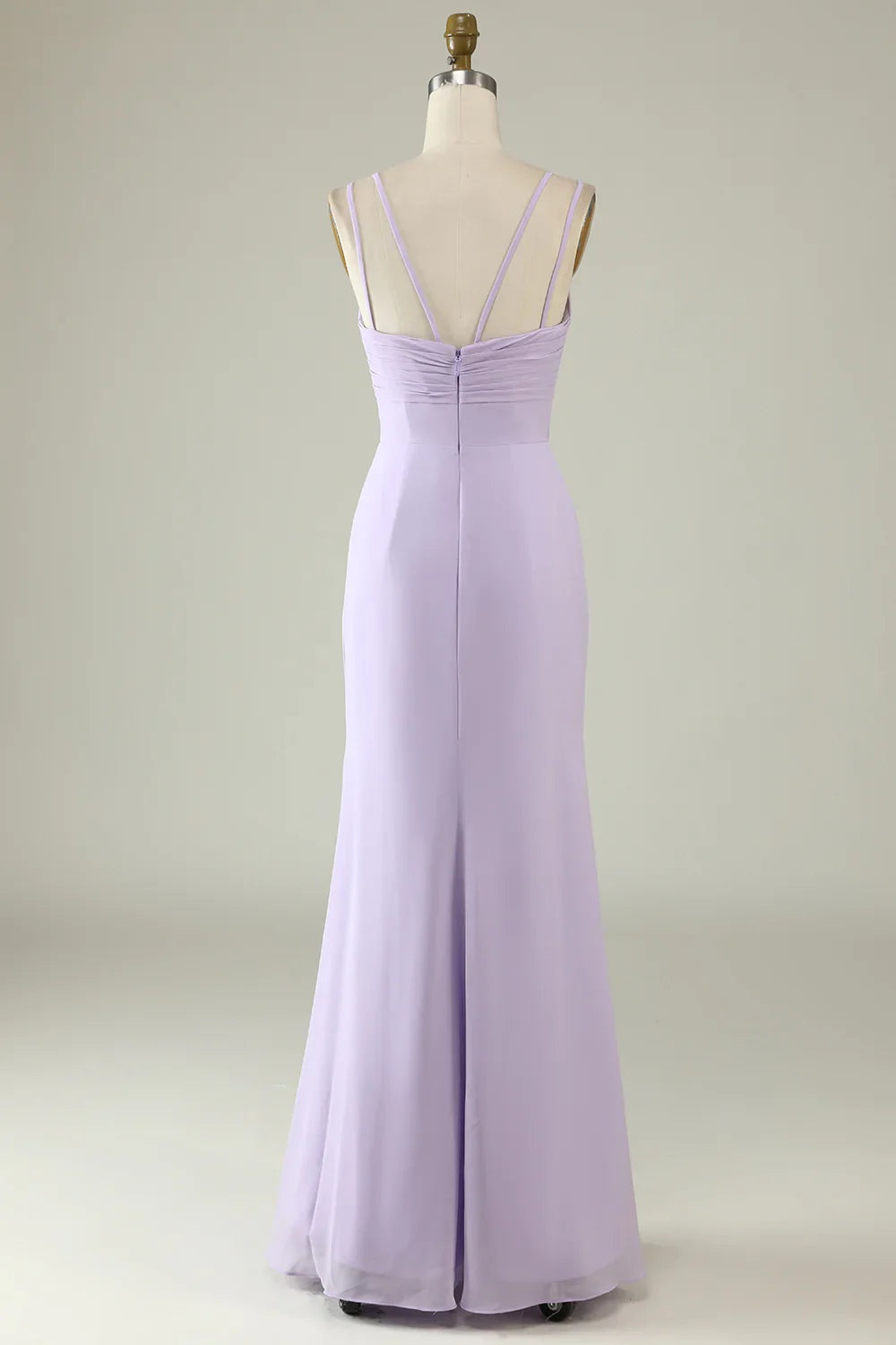 A-Line Mermaid Draped Bridesmaid Dress