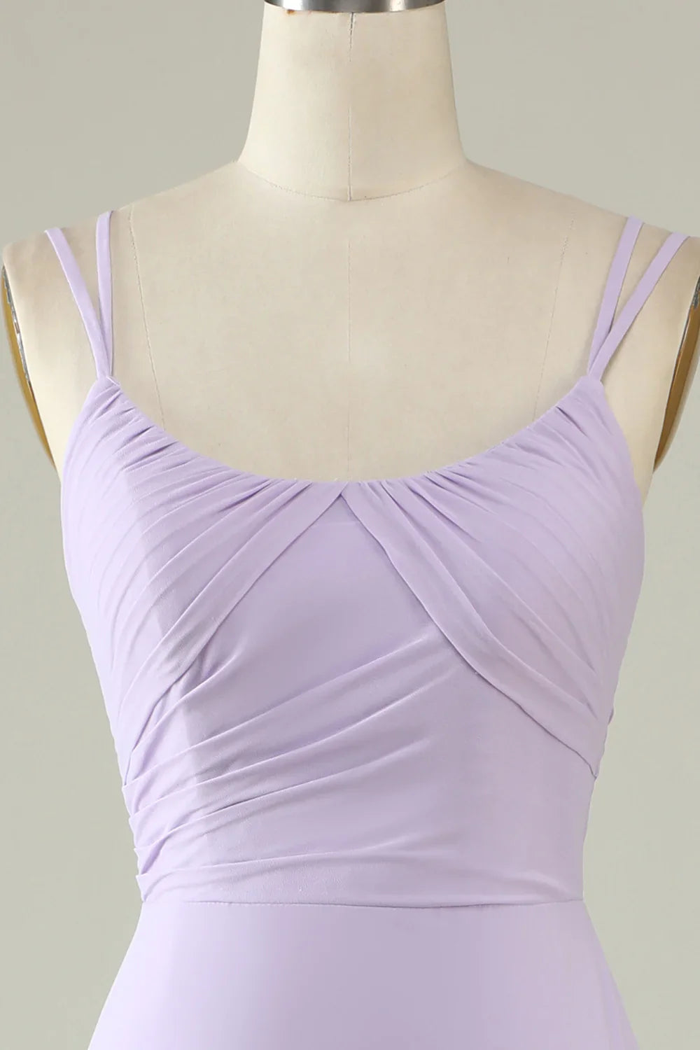 A-Line Mermaid Draped Bridesmaid Dress