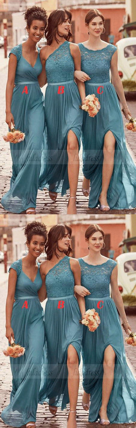 3 styles Bridesmaid Dress,Lace Chiffon Bridesmaid Dresses