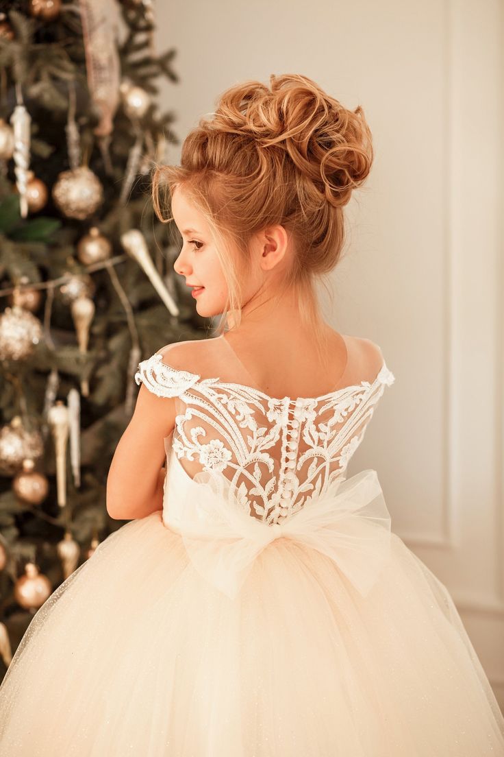 Cute Jewel Sleeveless Ball Gown Flower Girl Dress with Tulle Lace Appliques