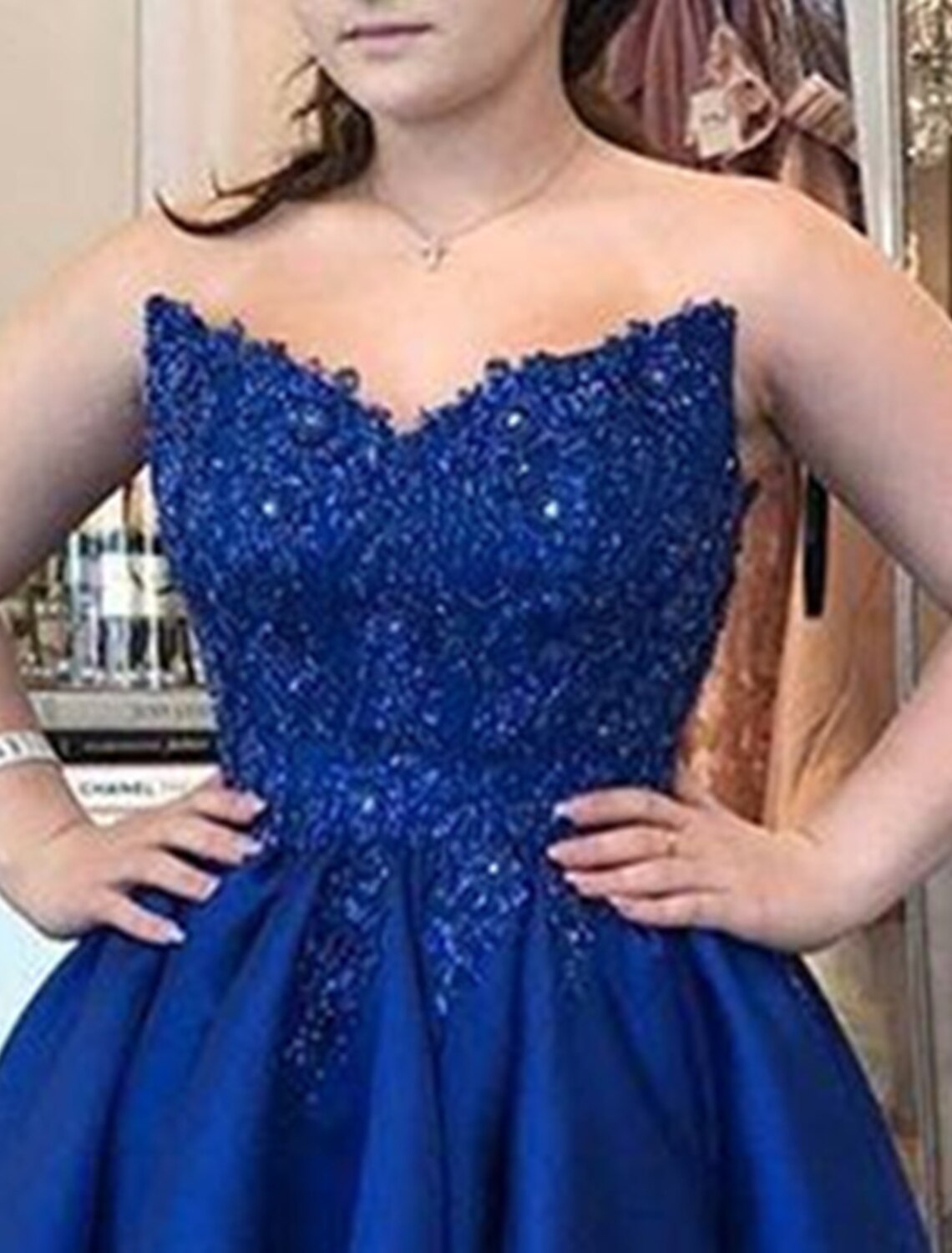 A-Line Homecoming Dresses High Low Dress Holiday Graduation Asymmetrical Sleeveless Strapless Satin with Pleats Appliques