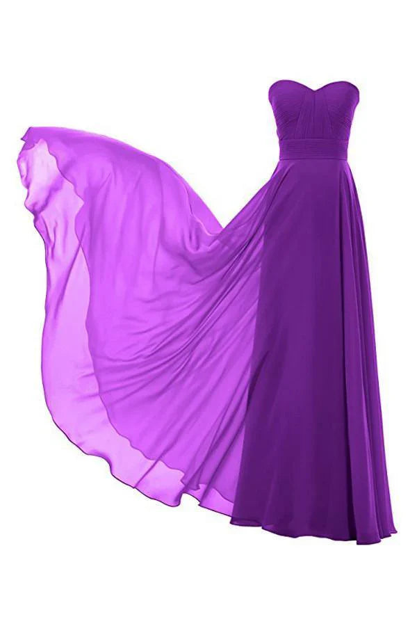 A-line Chiffon Floor Length Bridesmaid Dress
