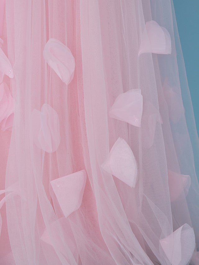 Princess A-Line One Shoulder Flower Girl Dress With Pleats and Appliques