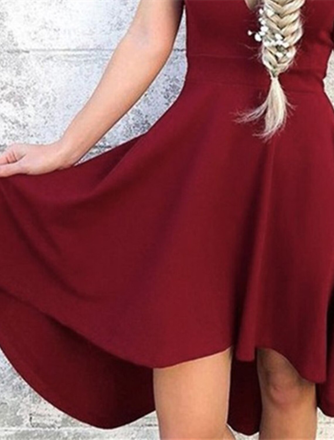 A-Line Homecoming Dresses Princess Dress Holiday Graduation Short / Mini Sleeveless Halter Neck Satin with Ruffles